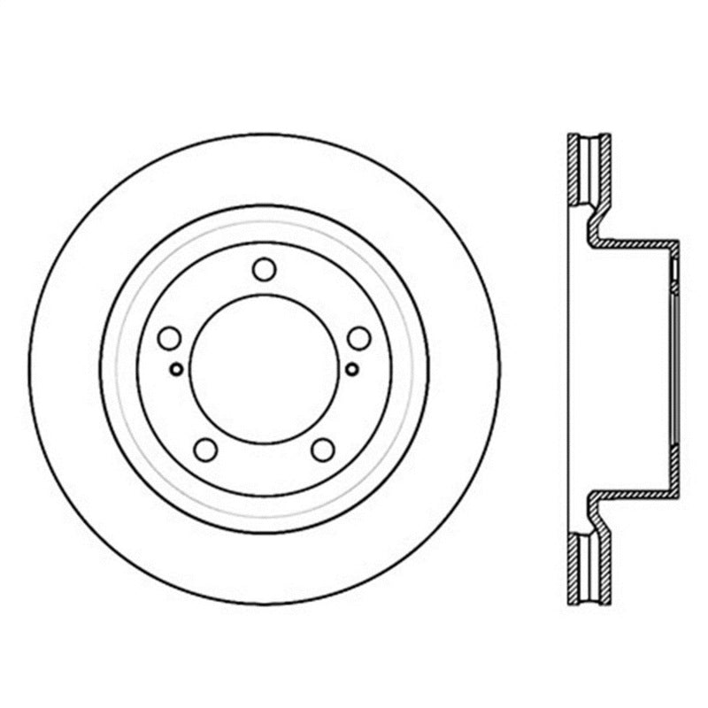 Stoptech 127.44156R StopTech 07-09 Toyota Tundra / 08-09 Toyota Sequoia Front Right Slotted & Drilled Rotor