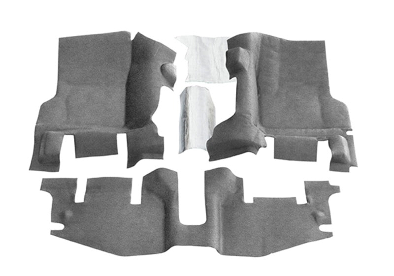 BedRug BTTJ97F 97-06 Jeep TJ Front 3pc BedTred Floor Kit w/Center Console - Incl Heat Shields
