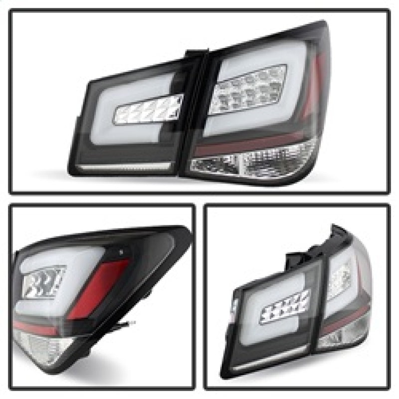 SPYDER 5076595 Spyder Chevy Cruze 2011-2014 Light Bar LED Tail Lights Black ALT-YD-CCRZ11-LBLED-BK