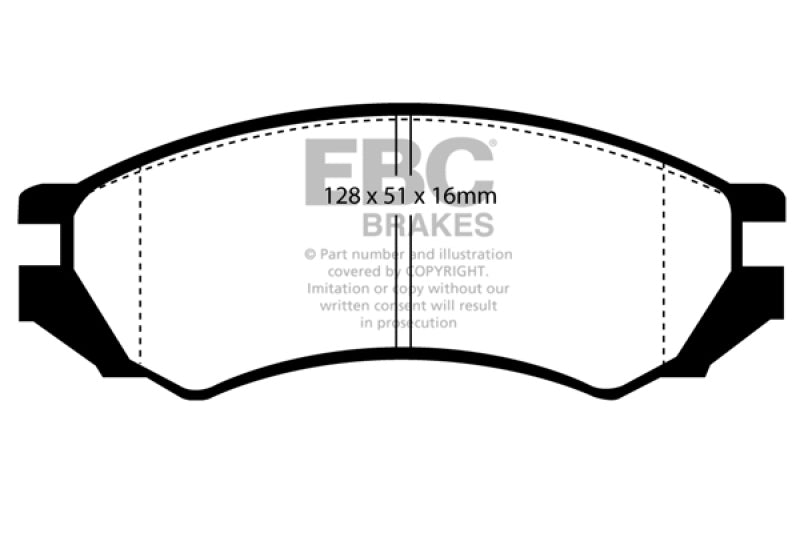EBC DP4839R 91-93 Nissan NX 2.0 (ABS) Yellowstuff Front Brake Pads
