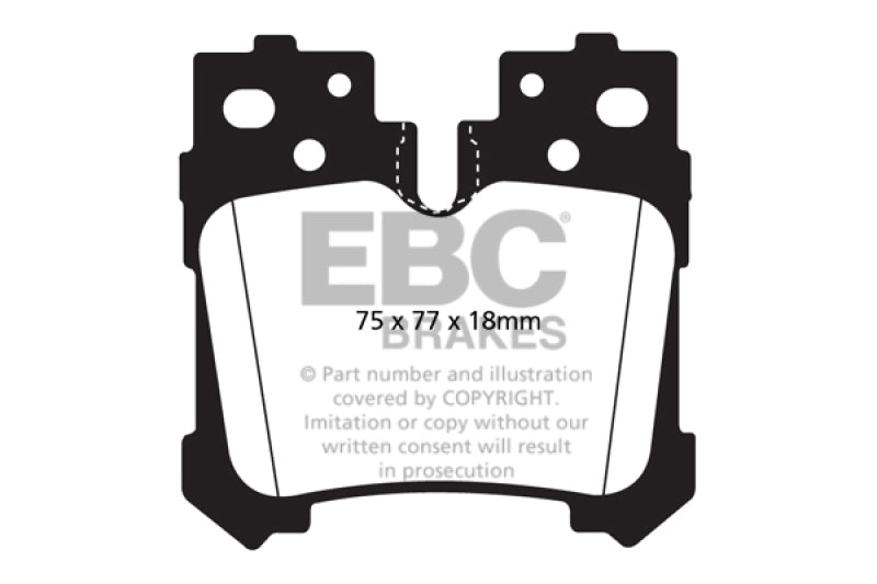 EBC DP41812R 07+ Lexus LS460 4.6 Yellowstuff Rear Brake Pads
