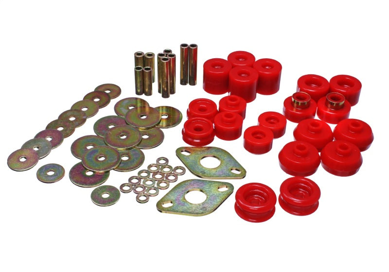 Energy Suspension 8.4111R 96-99 Toyota 4Runner 2WD/4WD Red Body Mount Bushing Set