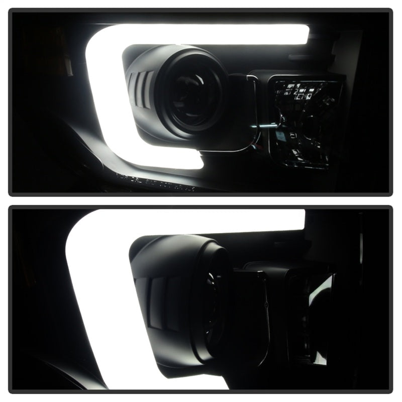 SPYDER 5080165 Spyder Toyota Tundra 2014-2016 Projector Headlights Light Bar DRL Black Smoke PRO-YD-TTU14-DRL-BSM