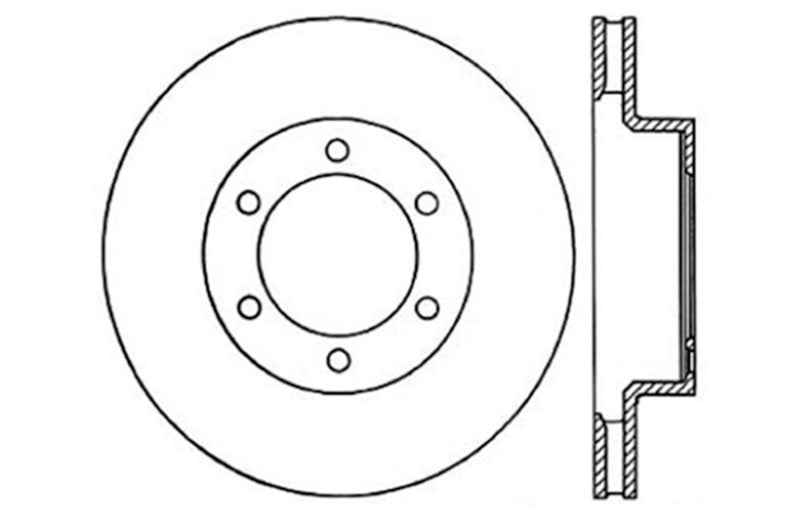 Stoptech 127.44129R StopTech 07-08 Toyota FJ Cruiser / 05-08 Tacoma (6 lug) / 03-08 4 Runner (319mm disc) SportStop Slo