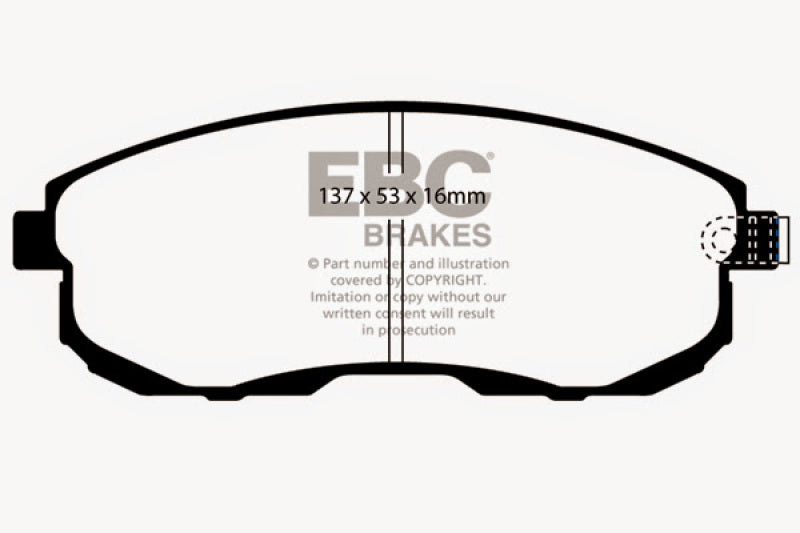 EBC DP31636C 02-03 Infiniti G20 2.0 Redstuff Front Brake Pads
