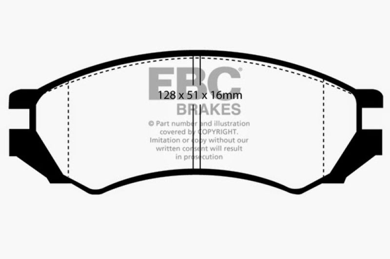 EBC DP4839R 91-93 Nissan NX 2.0 (ABS) Yellowstuff Front Brake Pads