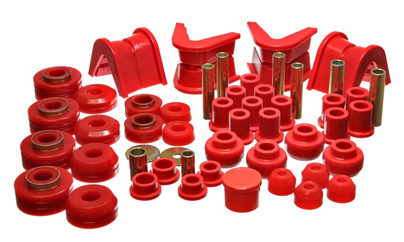 Energy Suspension 4.18107R 73-79 Ford F-150 Pickup 4WD Red Hyper-flex Master Bushing Set