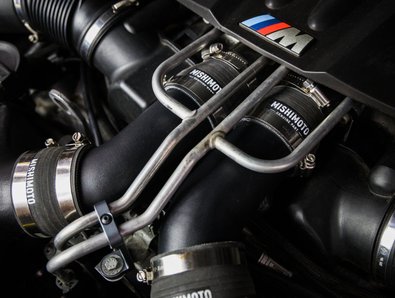 Mishimoto MMICP-F10-12MWBK 12-16 BMW F10 M5 Intercooler Pipe Kit Micro Wrinkle Black