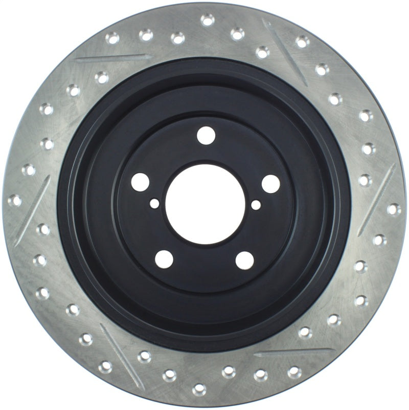 Stoptech 127.47011R StopTech 05-06 Saab 9-2X AWD / 02-05 Impreza WRX / 02 WRX STi Slotted & Drilled Right Rear Rotor