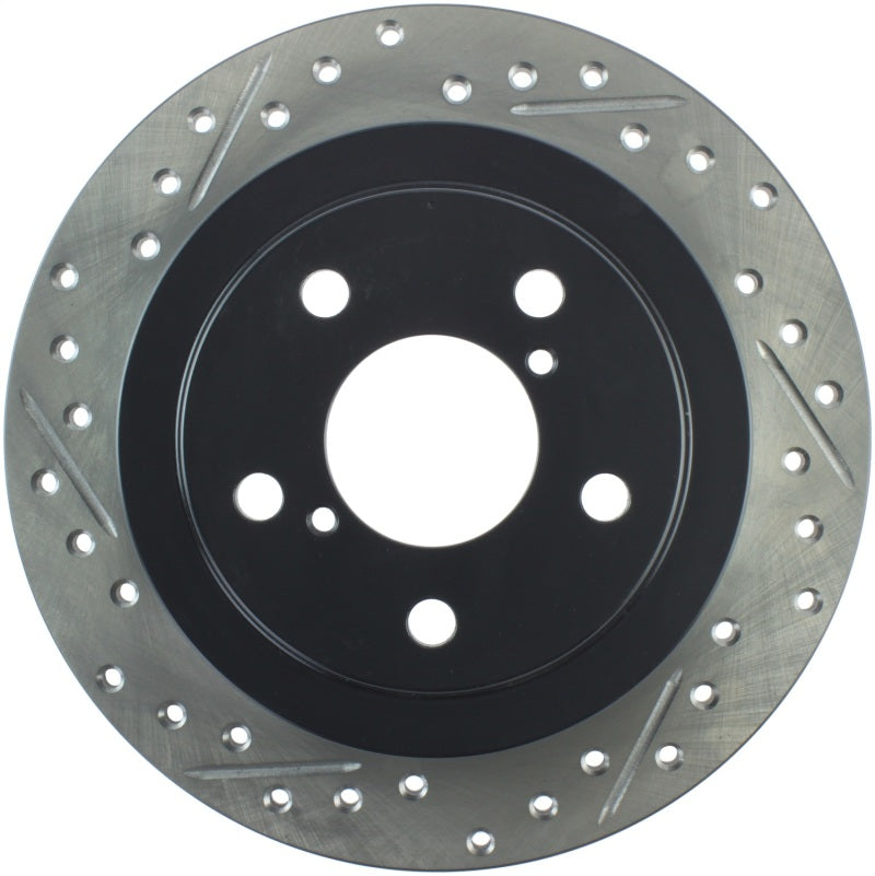 Stoptech 127.47011R StopTech 05-06 Saab 9-2X AWD / 02-05 Impreza WRX / 02 WRX STi Slotted & Drilled Right Rear Rotor