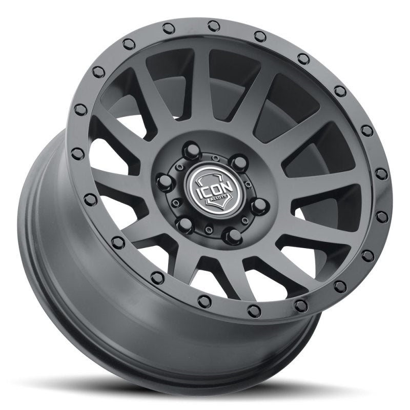 ICON 2018908350DB Compression 18x9 6x5.5 0mm Offset 5in BS 106.1mm Bore Double Black Wheel