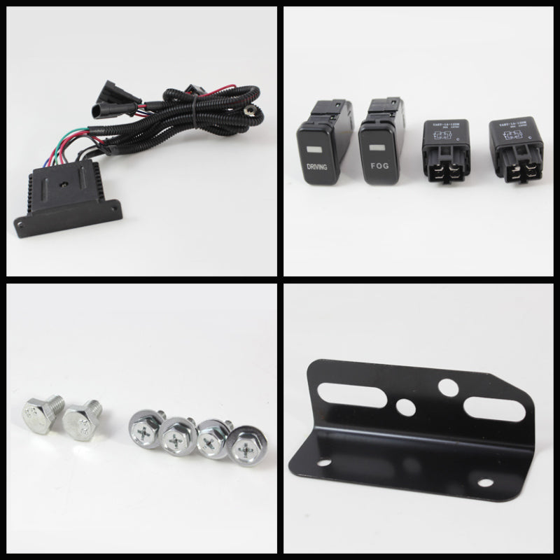 SPYDER 5075161 Spyder Toyota FJ Cruiser 07-14 Fog Lights With LED Daytime Running Lights w/swch Blk FL-DRL-TFJ07-BK