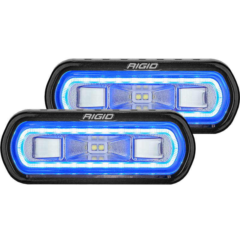 Rigid Industries 53121 SR-L Series Surface Mount LED Spreader Pair w/ Blue Halo - Universal
