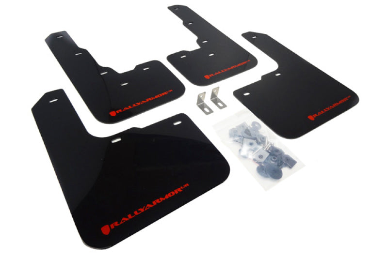 Rally Armor MF39-UR-BLK/RD 13-16 Dodge Dart Black UR Mud Flap w/ Red Logo