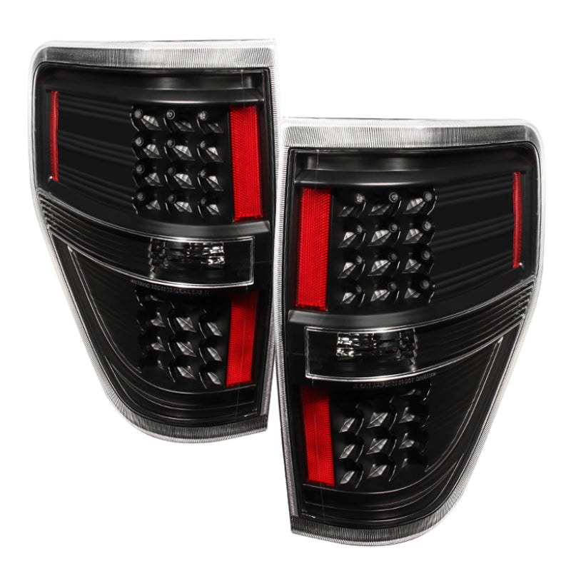 SPYDER 9025624 Xtune Ford F150 09-14 LED Tail Lights Black ALT-JH-FF15009-LED-BK