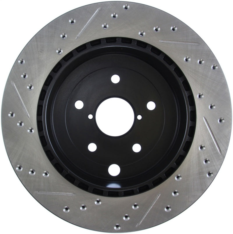 Stoptech 127.47030L StopTech 08+ Subaru STI (Will Not Fit 05-07) Slotted & Drilled Sport Brake Rotor