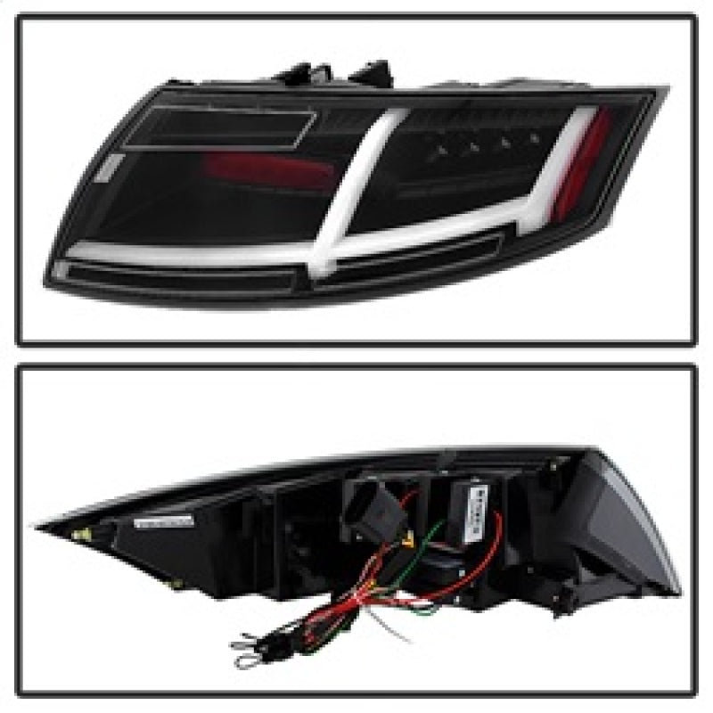 SPYDER 5081674 Spyder Audi TT 07-12 LED Tail Lights Black ALT-YD-ATT07-LED-BK