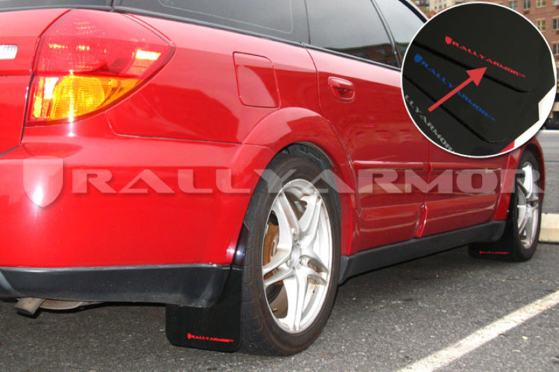 Rally Armor MF4-UR-BLK/RD 05-09 Subaru Legacy GT / Outback Black UR Mud Flap w/ Red Logo