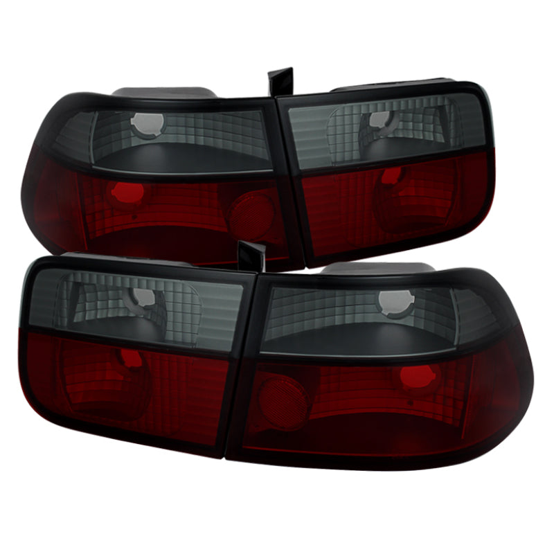 SPYDER 5076557 Spyder Honda Civic 96-00 2Dr Crystal Tail Lights Red Smoke ALT-YD-HC96-2D-CRY-RS
