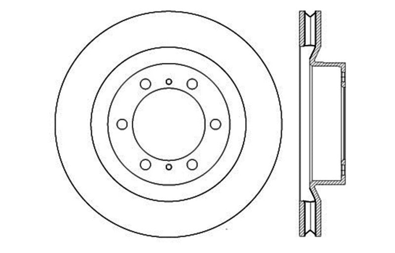 Stoptech 127.44174R StopTech Slotted & Drilled Sport Brake Rotor