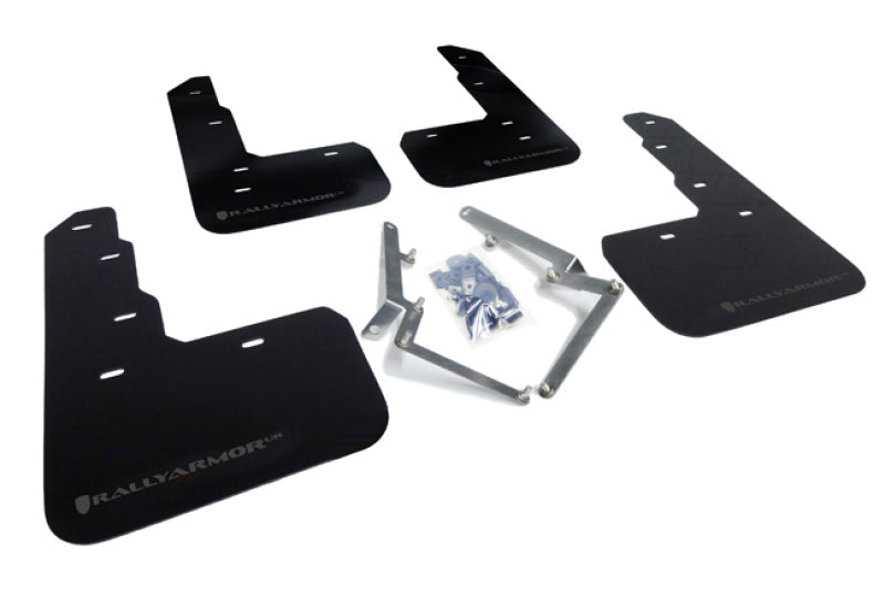 Rally Armor MF47-UR-BLK/DGRY 17-21 Honda Civic Type R Black UR Mud Flap w/ Dark Grey Logo