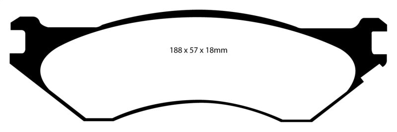 EBC DP61729 06-11 Dodge RAM 1500 Mega Cab 2WD Greenstuff Rear Brake Pads