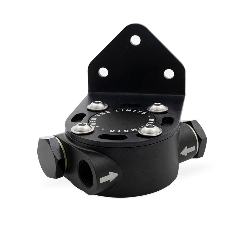 Mishimoto MMOC-RFH-34BK 3/4 - 16 Thread Remote Oil Filter Mount - Black