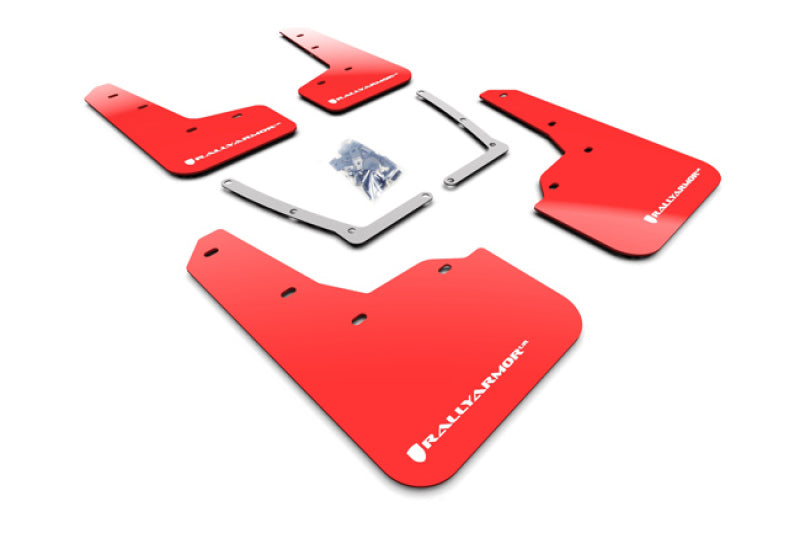 Rally Armor MF50-UR-RD/WH 16-21 Honda Civic Si Coupe Red UR Mud Flap w/ White Logo