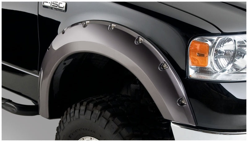 Bushwacker 20916-02 04-08 Ford F-150 Styleside Pocket Style Flares 4pc 66.0/78.0/96.0in Bed - Black