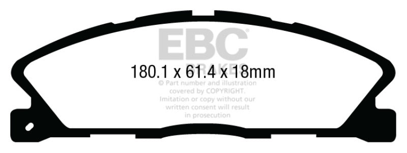 EBC DP43019R 13+ Ford Taurus 3.5 Twin Turbo SHO Yellowstuff Front Brake Pads