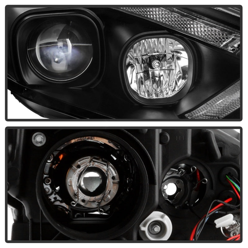 SPYDER 5086105 Spyder 15-18 Ford Focus Projector Headlights - Seq Turn Light Bar - Black PRO-YD-FF15-LBSEQ-BK