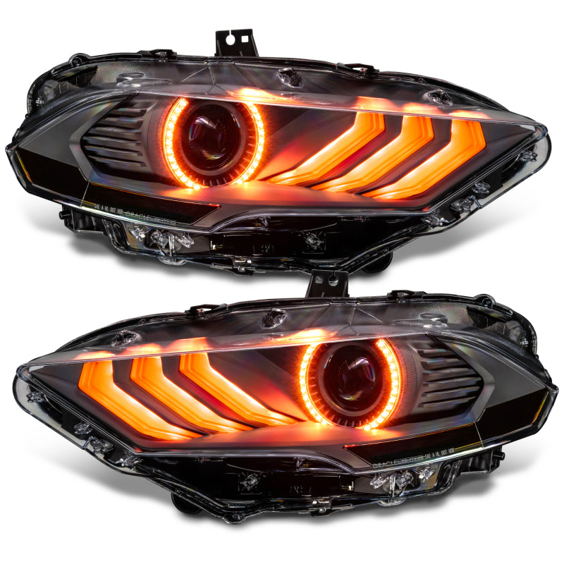 ORACLE Lighting 8204-332 Oracle Lighting 18-23 Ford Mustang Dynamic ColorSHIFT LED Headlights - Black Series SEE WARRANTY