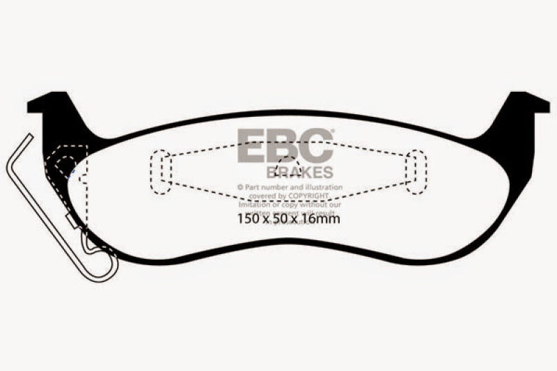 EBC DP31677C 03+ Ford Crown Victoria 4.6 Redstuff Rear Brake Pads