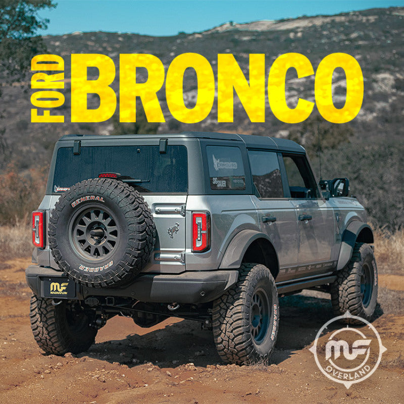 Magnaflow 19559 MagnaFlow 2021 Ford Bronco Overland Series Cat-Back Exhaust w/ Single Straight Driver Exit- No Tip