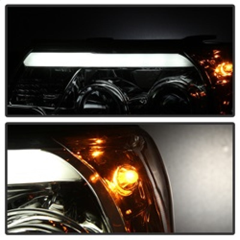 SPYDER 5081728 Spyder Toyota Tacoma 12-16 Projector Headlights Light Bar DRL Smoke PRO-YD-TT12-LBDRL-SM