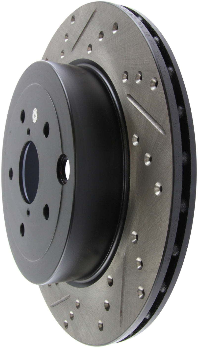 Stoptech 127.47030R StopTech 08+ Subaru STI (Will Not Fit 05-07) Slotted & Drilled Sport Brake Rotor