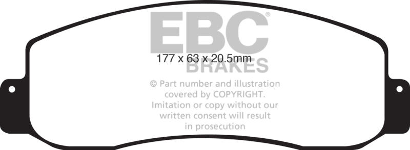 EBC DP61777 05-07 Ford F250 (inc Super Duty) 5.4 (2WD) Greenstuff Front Brake Pads
