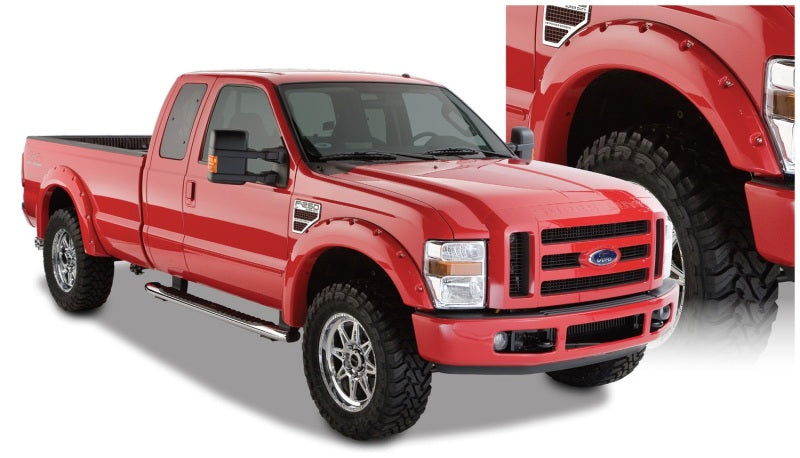 Bushwacker 20917-02 08-10 Ford F-250 Super Duty Styleside Pocket Style Flares 4pc 81.0/96.0in Bed - Black
