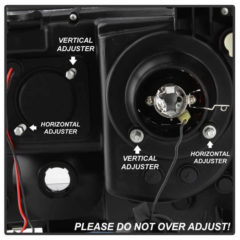 SPYDER 5084514 Spyder Toyota Tacoma 05-11 Projector Headlights - Light Bar DRL - Black PRO-YD-TT05V2-LB-BK