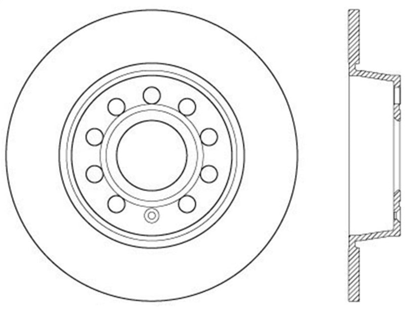 Stoptech 127.33131R StopTech Slotted & Drilled Sport Brake Rotor