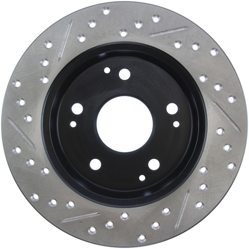 Stoptech 127.40042L StopTech 02-06 Acura RSX Incl. Type S / 97-01 Integra Type R Slotted & Drilled Left Rear Rotor
