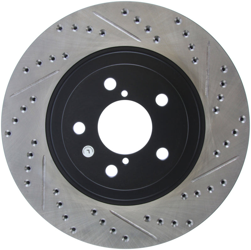 Stoptech 127.47021L StopTech Slotted & Drilled Sport Brake Rotor