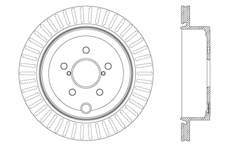 Stoptech 127.47031R StopTech Slotted & Drilled Sport Brake Rotor