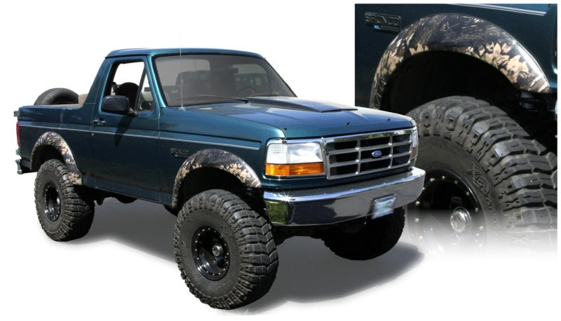 Bushwacker 20904-11 92-96 Ford F-150 Styleside Extend-A-Fender Style Flares 4pc 81.0/96.0in Bed - Black