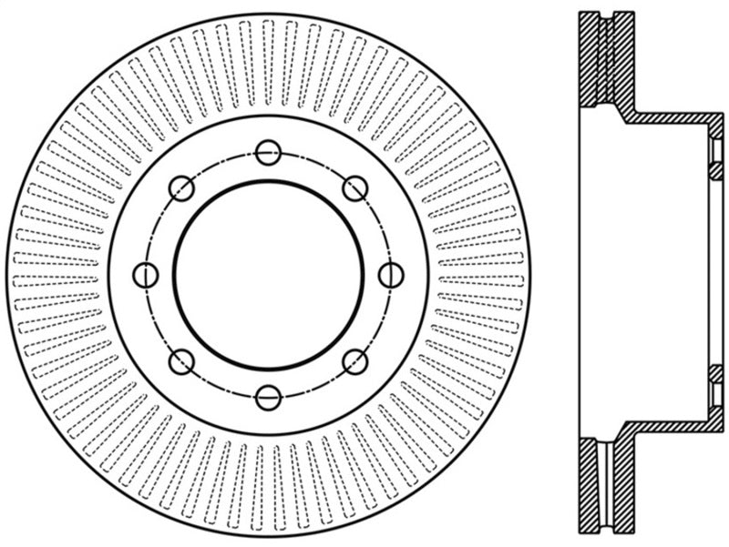 Stoptech 126.65138SR StopTech Power Slot 12-15 Ford F-250/F-350 Front Right Slotted Rotor