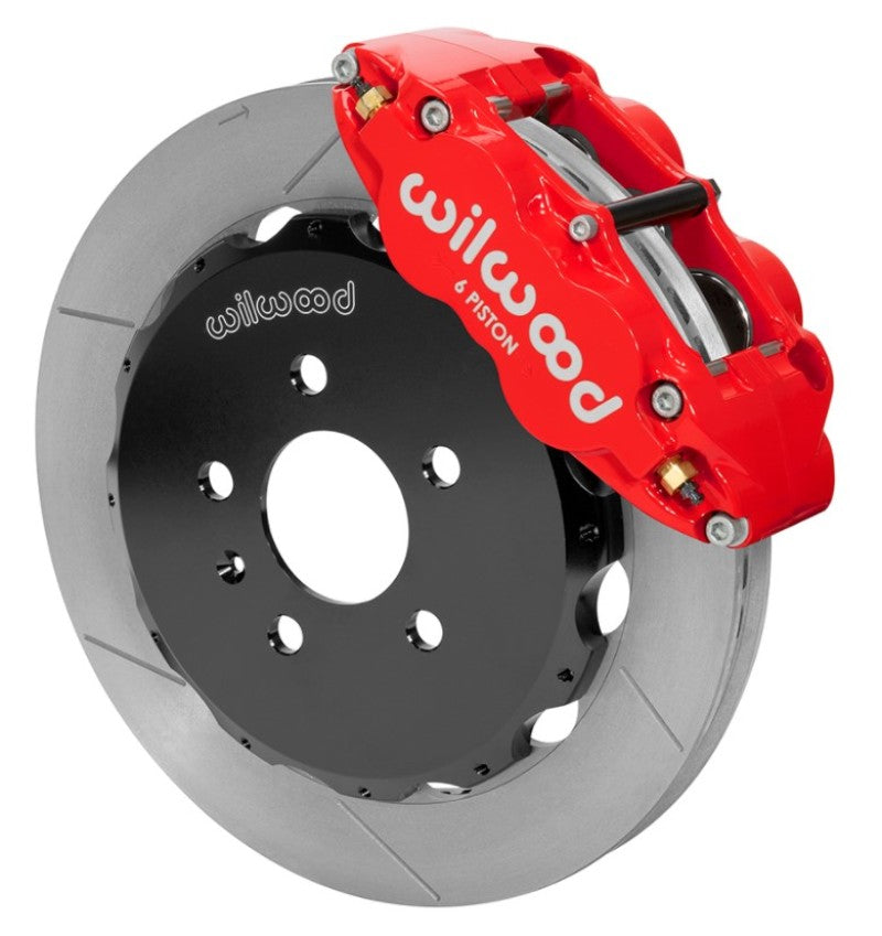 Wilwood 140-14487-R 03-08 Audi A4 Forged Narrow Superlite 6R Front Big Brake Kit 12.88in (Red) w/ Lines