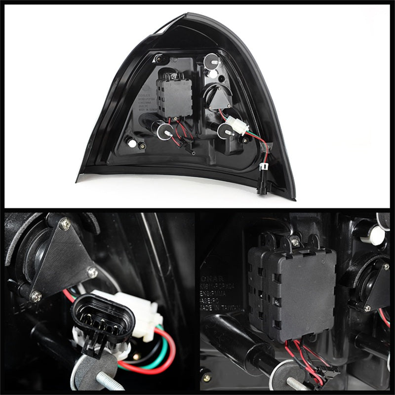 SPYDER 5075581 Spyder Pontiac Grand Prix 04-08 Light Bar LED Tail Light Black ALT-YD-PGP04-LED-BK