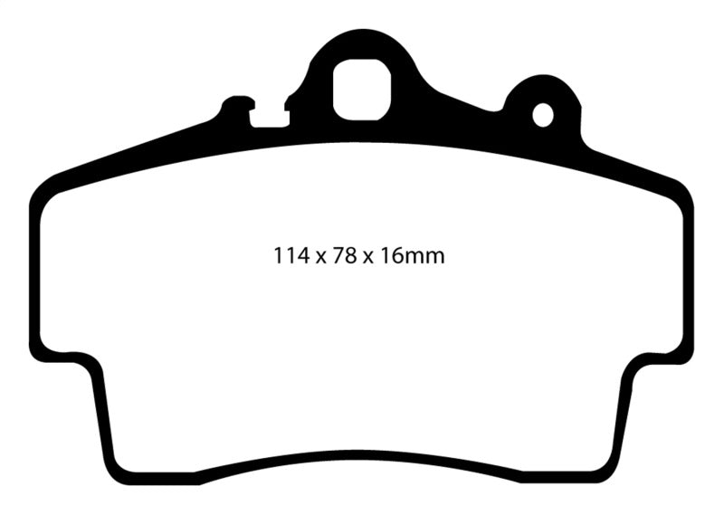 EBC DP31207C 97-99 Porsche Boxster (Cast Iron Rotors only) 2.5 Redstuff Front Brake Pads