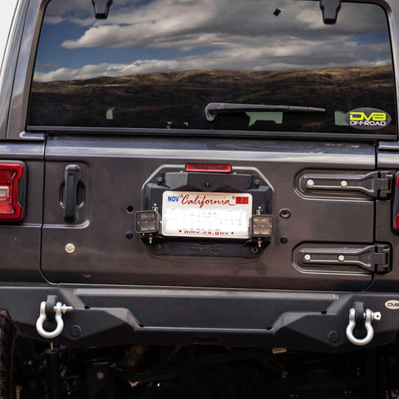 DV8 Offroad TSJL-03 18-22 Jeep Wrangler JL Spare Tire Delete Kit w/Light Mounts