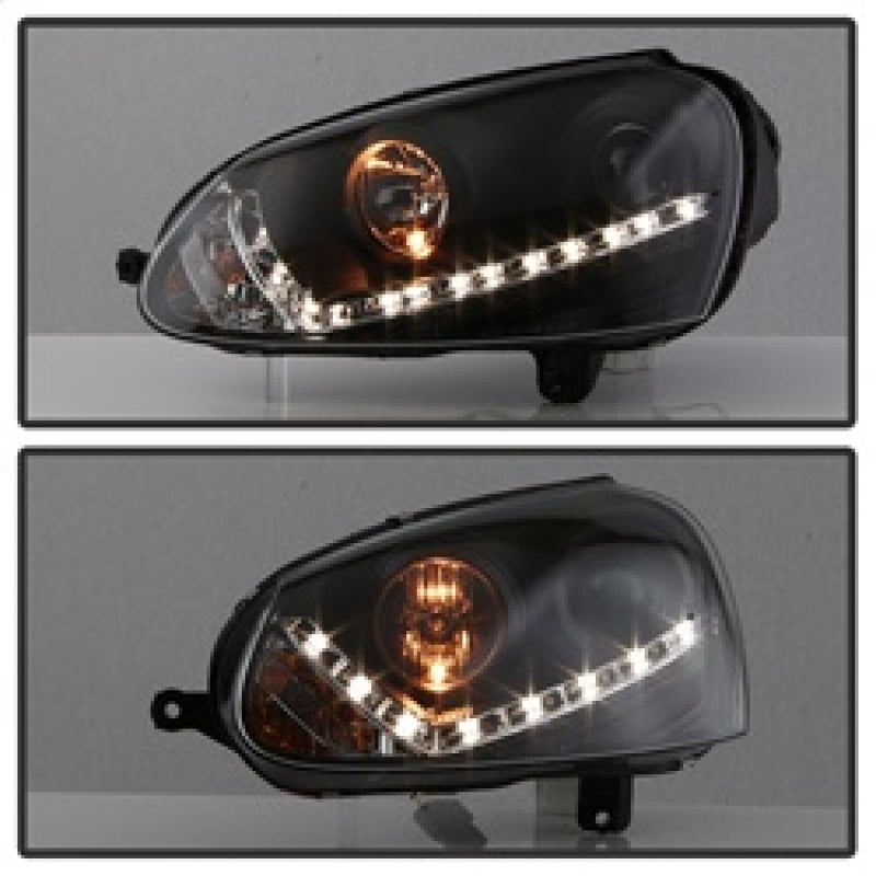 SPYDER 5017529 Spyder Volkswagen GTI 06-09/Jetta 06-09 Xenon/HID Model Only - DRL Black PRO-YD-VG06-HID-DRL-BK